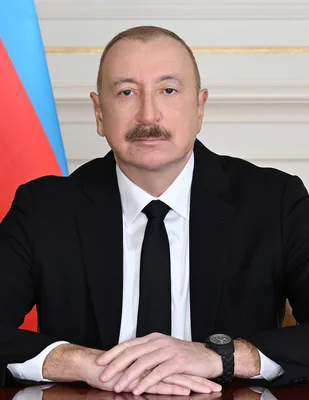 Portrait officiel du président Ilham Aliev.