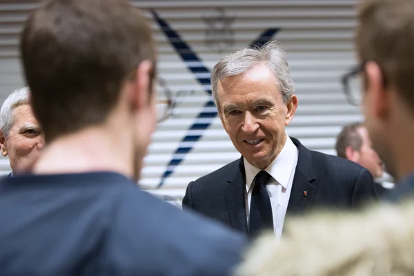 Bernard Arnault lors d'une conférence à l'École polytechnique en 2017.