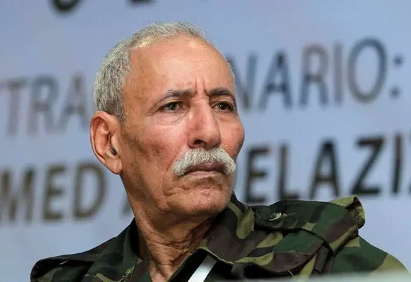 Brahim Ghali, chef du Front Polisario, en uniforme militaire.