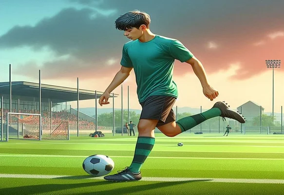 Illustration générique d'un jeune footballeur en action, symbolisant le rêve de nombreux aspirants.