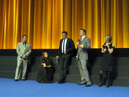 Vincent Cassel lors d'une séance de questions-réponses pour Black Swan au BFI London Film Festival.