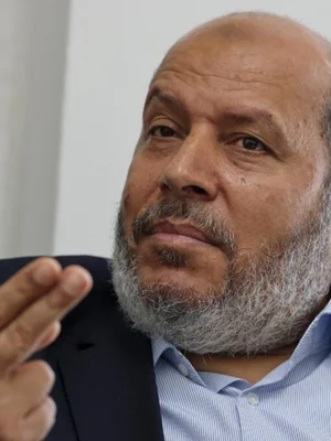 Khalil al-Hayya, négociateur en chef du Hamas, lors d'un entretien.