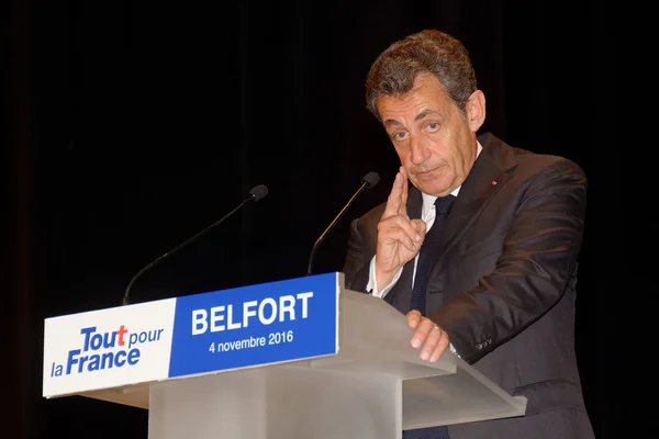 Nicolas Sarkozy en meeting à Belfort en 2016.