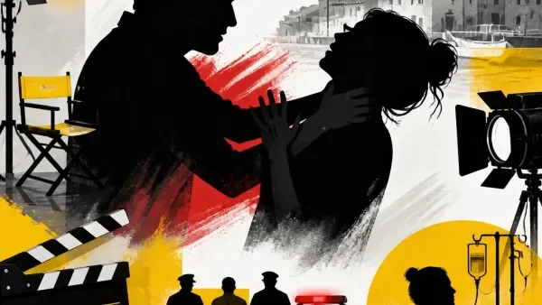 Illustration symbolique d'une altercation sur un plateau de tournage.