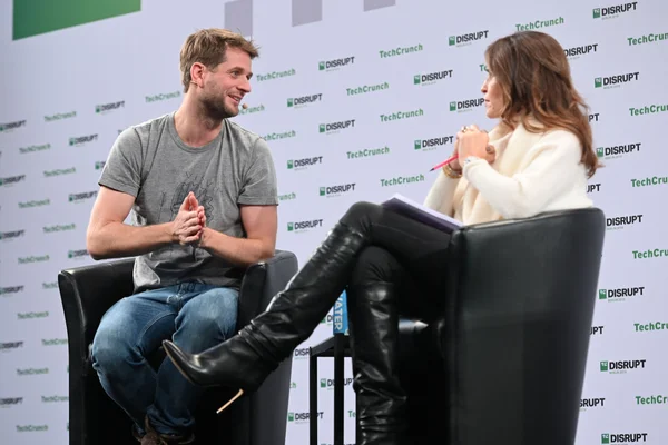 Sebastian Siemiatkowski, PDG de Klarna, s'exprime lors du TechCrunch Disrupt Berlin 2019.