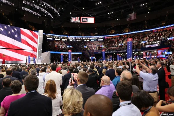 Délégués à la Convention nationale républicaine à Cleveland, le 21 juillet 2016.