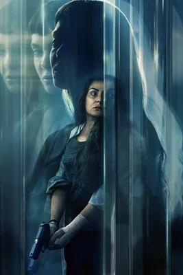 Affiche du film 'The Marked Woman' mettant en scène une femme armée.