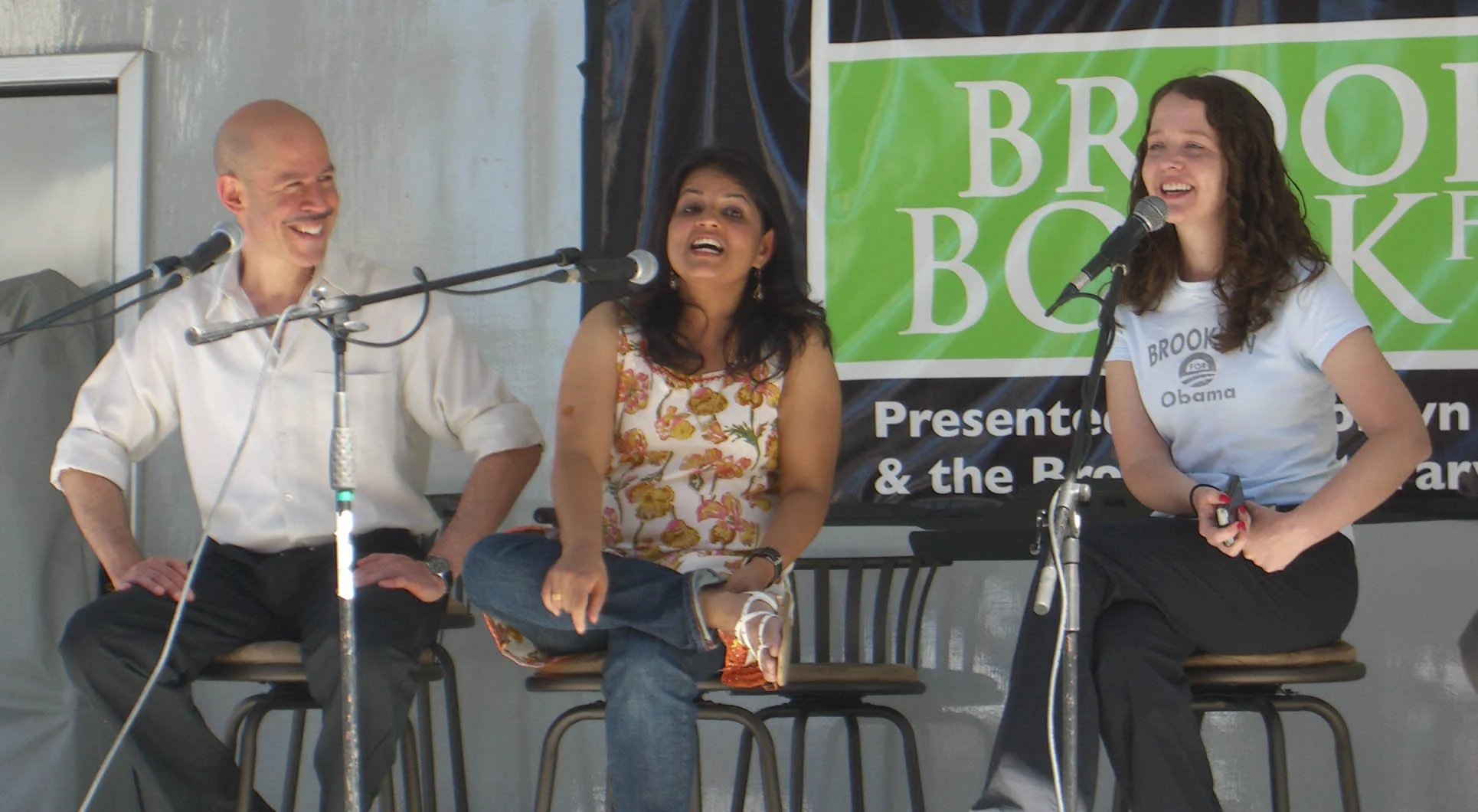 Portrait of filmmaker Mira Nair at a public event in 2009.
