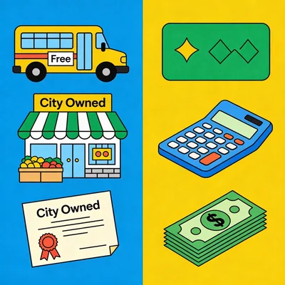 Graphic comparing campaign promises with budget realities.