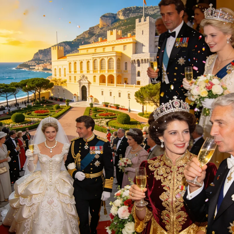 Mariage de Stefano Casiraghi et Caroline de Monaco en 1983
