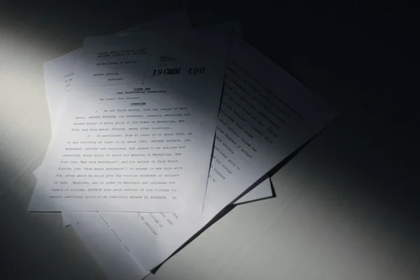 Symbolic image of the Epstein files investigation documents.