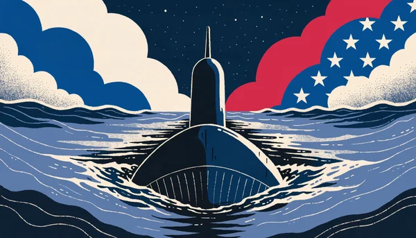 la dissuasion nucléaire française et le dialogue transatlantique, représentés de façon abstraite et non sensationnaliste.
