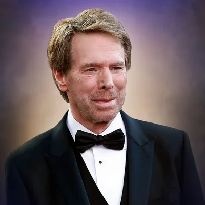 Jerry Bruckheimer, producteur des Pirates des Caraïbes, en costume noir lors de l'événement D23 Ultimate Fan Event 2026.