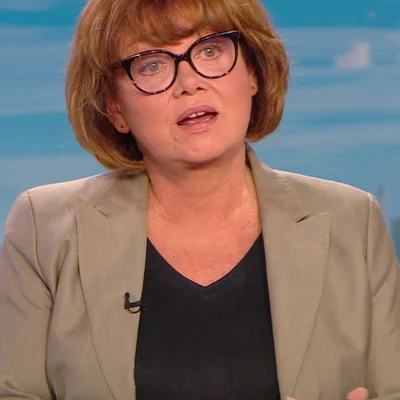 Nathalie Saint-Cricq, directrice de la politique et de la débat sur France Télévisions, lors d'une analyse sur franceinfo.
