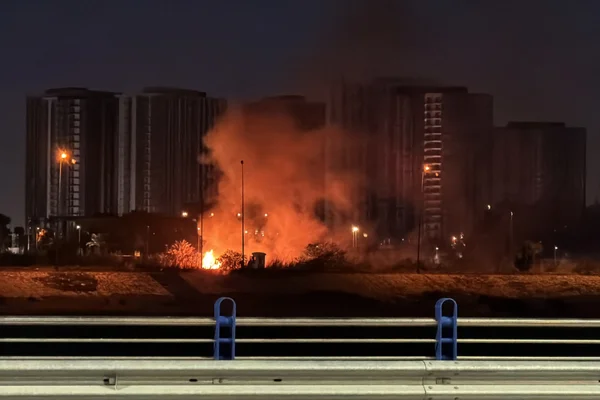 Image illustrant l'attaque de drones contre la base Victoria près de l'aéroport de Bagdad, sans détails visuels supplémentaires disponibles.