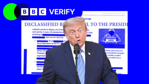 Document déclassifié sur la sécurité électorale mis en lumière, montré en lien avec les affirmations de Donald Trump sur les élections de 2020