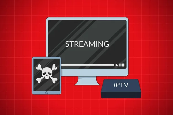 Illustration d'un article rapportant que Canal+ a obtenu le blocage de 73 sites pirates diffusant des matchs de football en streaming illégal en France.