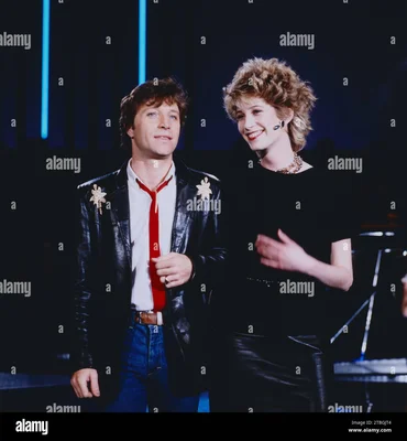 Le duo français Chagrin d'amour (Grégory Ken et Valli Kligerman) en représentation télévisée en Allemagne en 1982.