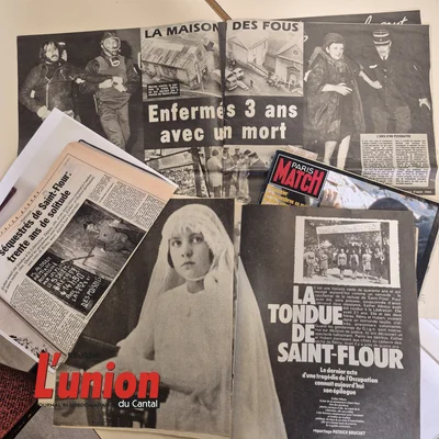 Titre d'article intitulé '20 octobre 1983 : quand la tondue de Saint-Flour sortait de l'ombre', évoquant un événement historique lié à la région du Massif Central