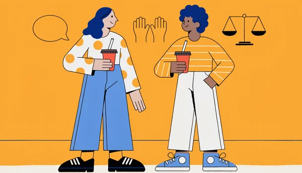 Illustration d'une enseignante et d'un élève adolescent échangeant dans une salle de classe lumineuse autour de l'éducation à la vie affective et relationnelle, dans un climat pédagogique et bienveillant.