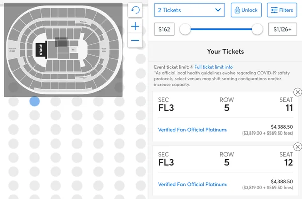 Image illustrant l'utilisation du tarif dynamique par Ticketmaster pour la billetterie des concerts, éloignant les fans en raison des prix élevés.
