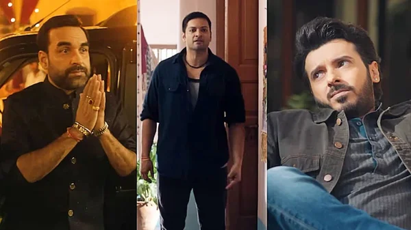 Image tirée du teaser du film « Mirzapur : The Movie » montrant les acteurs Pankaj Tripathi et Ali Fazal.