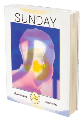 Page de catalogue du site de L'Association présentant la bande dessinée 'Sunday' d'Olivier Schrauwen, avec sa couverture et les informations de publication