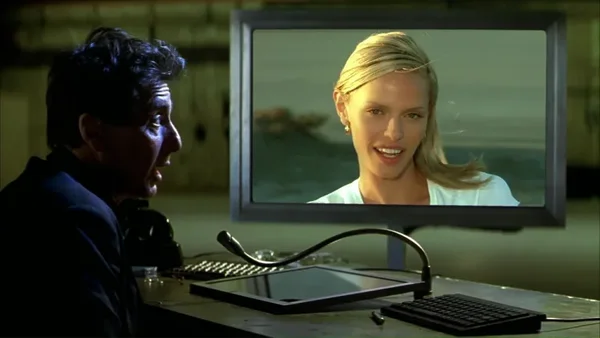 Image d'illustration pour un article analysant comment le film « Simone » avec Al Pacino a anticipé l'avenir des acteurs virtuels et de l'intelligence artificielle au cinéma.