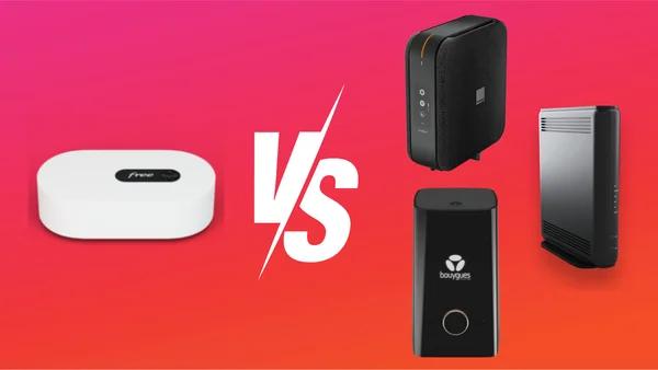 Comparatif des box internet premium Freebox Ultra, Livebox 7, Bbox Ultym et SFR Box 8X.