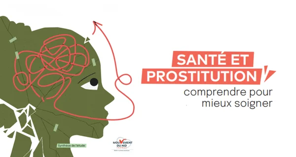 Couverture de l'étude 'Santé et Prostitution' du Mouvement du Nid, abordant les problèmes de santé associés à la prostitution en France