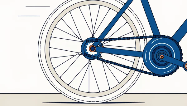Close-up d'un système de transmission par courroie et d'un moyeu à vitesses intégrées sur un vélo de ville, illustrant des composants faciles à entretenir.