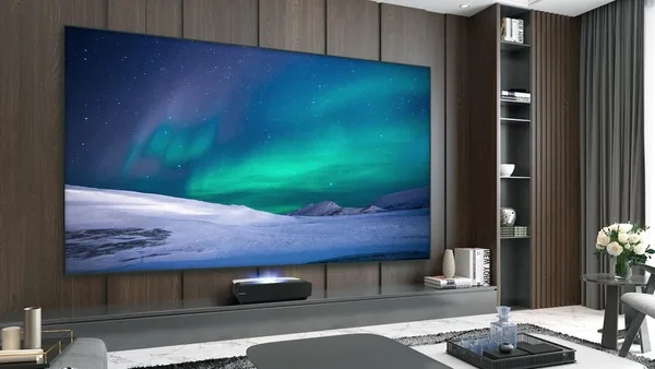 Visuel illustrant un guide d'achat pour vidéoprojecteur à ultra courte focale pour le home cinéma