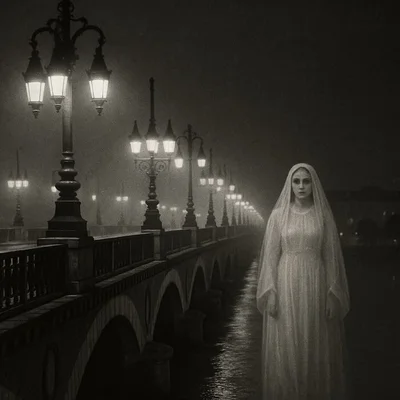Le Pont de Pierre à Bordeaux, lieu de la légende de la Dame Blanche qui hanterait ses arches