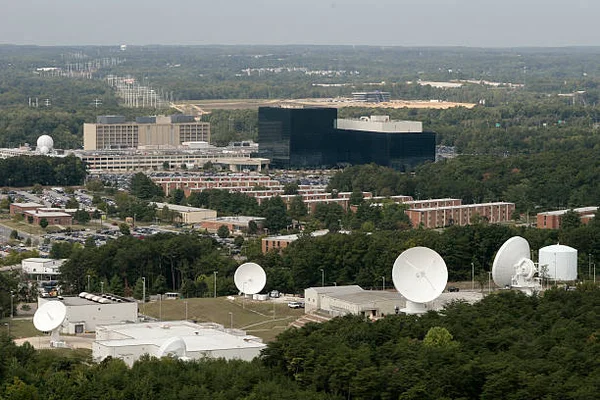 Vue aérienne du siège de la National Security Agency à Fort Meade dans le Maryland