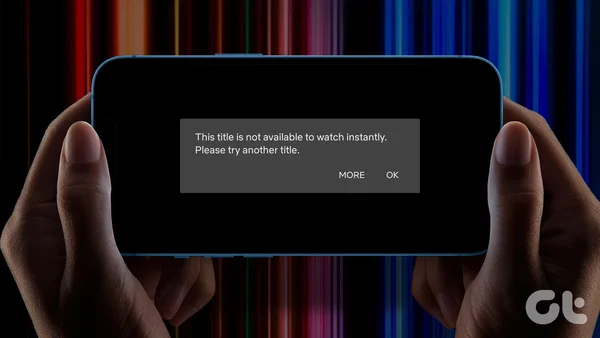 Message d'erreur Netflix indiquant que ce titre n'est pas disponible en lecture instantanée