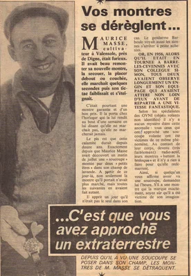 Illustration de l'été 1965 dans les champs de Provence, cadre de la rencontre entre Maurice Masse et un engin non identifié à Valensole