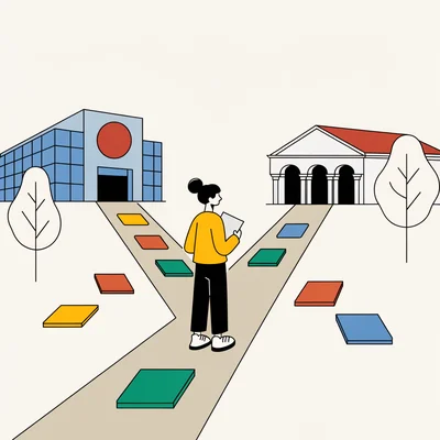 Une étudiante consulte son relevé de PASS avec une conseillère d'orientation et compare la poursuite en licence avec des candidatures à d'autres formations.