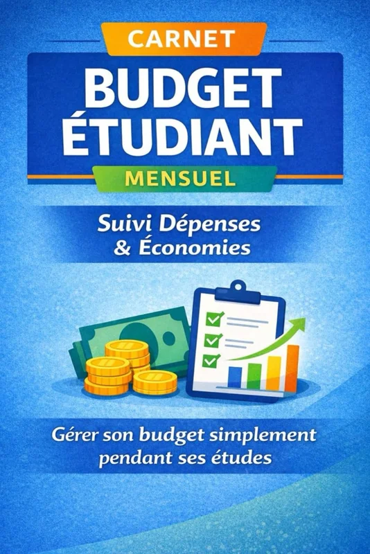 Carnet budget Etudiant: Suivi mensuel simple et efficace pour étudiants et jeunes adultes