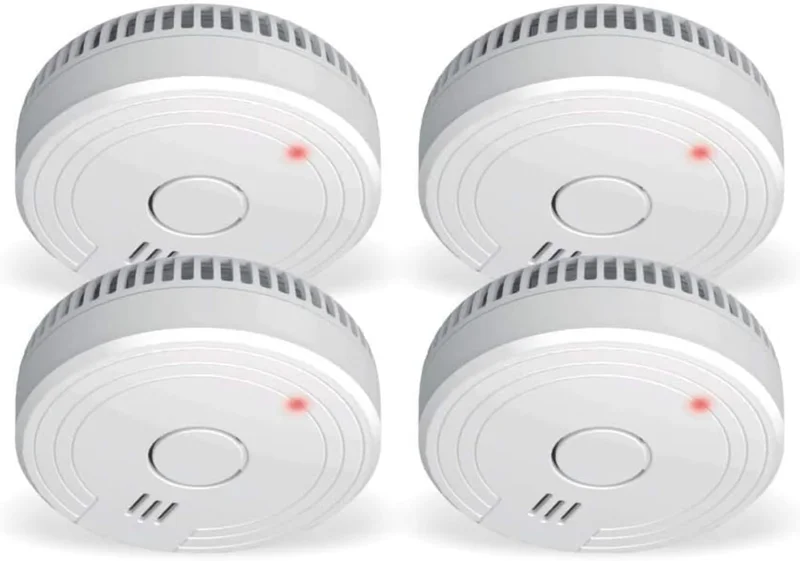 ELRO Détecteur de fumée FS1801 conforme à la norme européenne EN14604-4 pièces, lot de 4