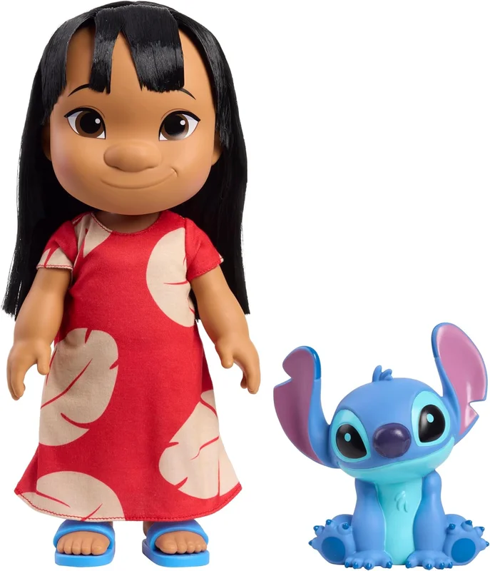 Just Play Coffret Lilo & Stitch de Disney composé d’Une poupée articulée mesurant 35,6 cm de Haut à l’effigie de Lilo et d’Une Figurine de Haut à l’effigie de Stitch, 3 Ans et Plus