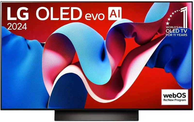 TV OLED Evo LG OLED48C4 121 cm 4K UHD Smart TV 2024 Noir et Brun [Classe énergétique F]