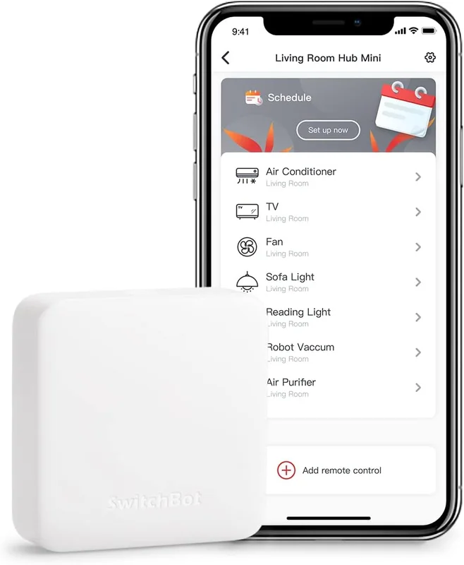 SwitchBot Hub Mini Télécommande Intelligente, Port Infra-Rouge, Wi-FI Compatible, Commande Climatisation, Compatible avec Alexa, Google Home, Siri, IFTTT (White)