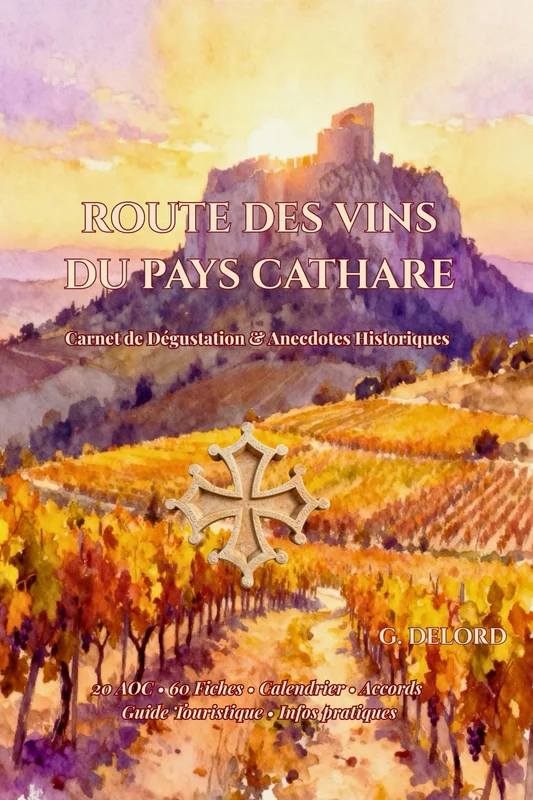 Route des Vins du Pays Cathare: Carnet de Dégustation & Anecdotes Historiques - 20 AOC, 60 Fiches, Accords, Guide Touristique, Infos pratiques
