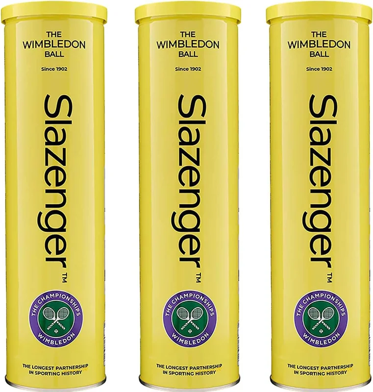 Slazenger WIMBLEDON Metal Tennis Balls 12 Balls (3 x 4)