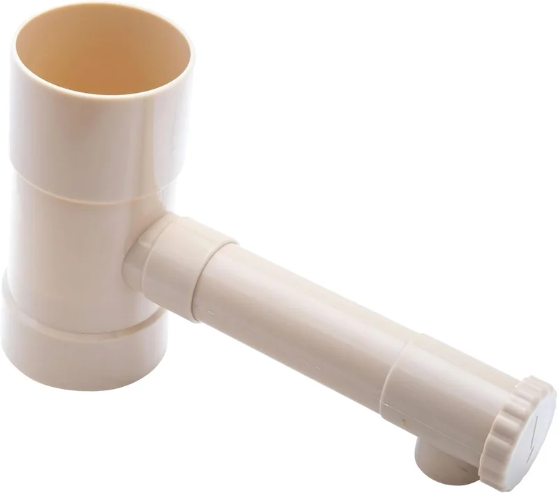 WERKA PRO Rain Water Collector Diameter 80 mm – PVC Sand – Integrated Stop Valve – Easy Installation on Gutters – Practical Solution for Watering