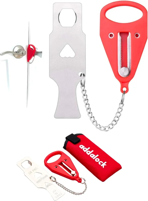 Rishon Enterprises Inc. Addalock Serrure de porte portable originale par (1 pièce), pour la sécurité de la maison, de l'appartement, de la serrure de porte de voyage, serrure AirBNB et essentiels de