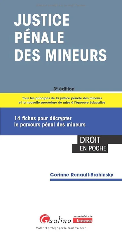 Justice pénale des mineurs: 14 fiches pour décrypter le parcours pénal des mineurs
