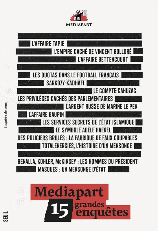 Mediapart. 15 grandes enquêtes