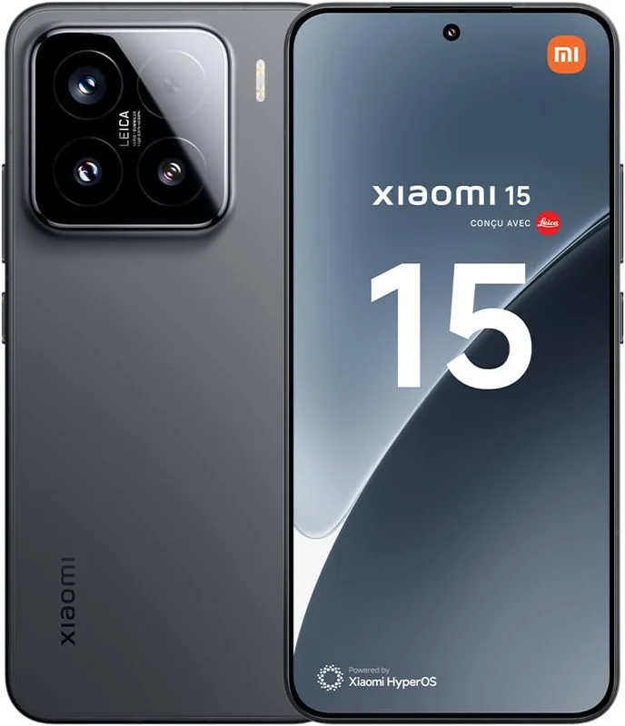 XIAOMI 15 Smartphone, 12+256GB, Noir, Appareil Photo Principal Leica 50MP, Batterie 5240mAh, HyperCharge 90W, HyperAI (Chargeur Non Inclus)(Version Française)