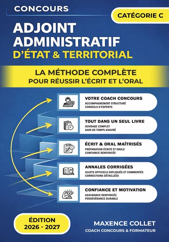 ADJOINT ADMINISTRATIF: La Méthode Complète pour Réussir l’Écrit et l’Oral du Concours d’Adjoint Administratif – État et Territorial – Catégorie C – 2026-2027      Paperback – 3 Feb. 2026